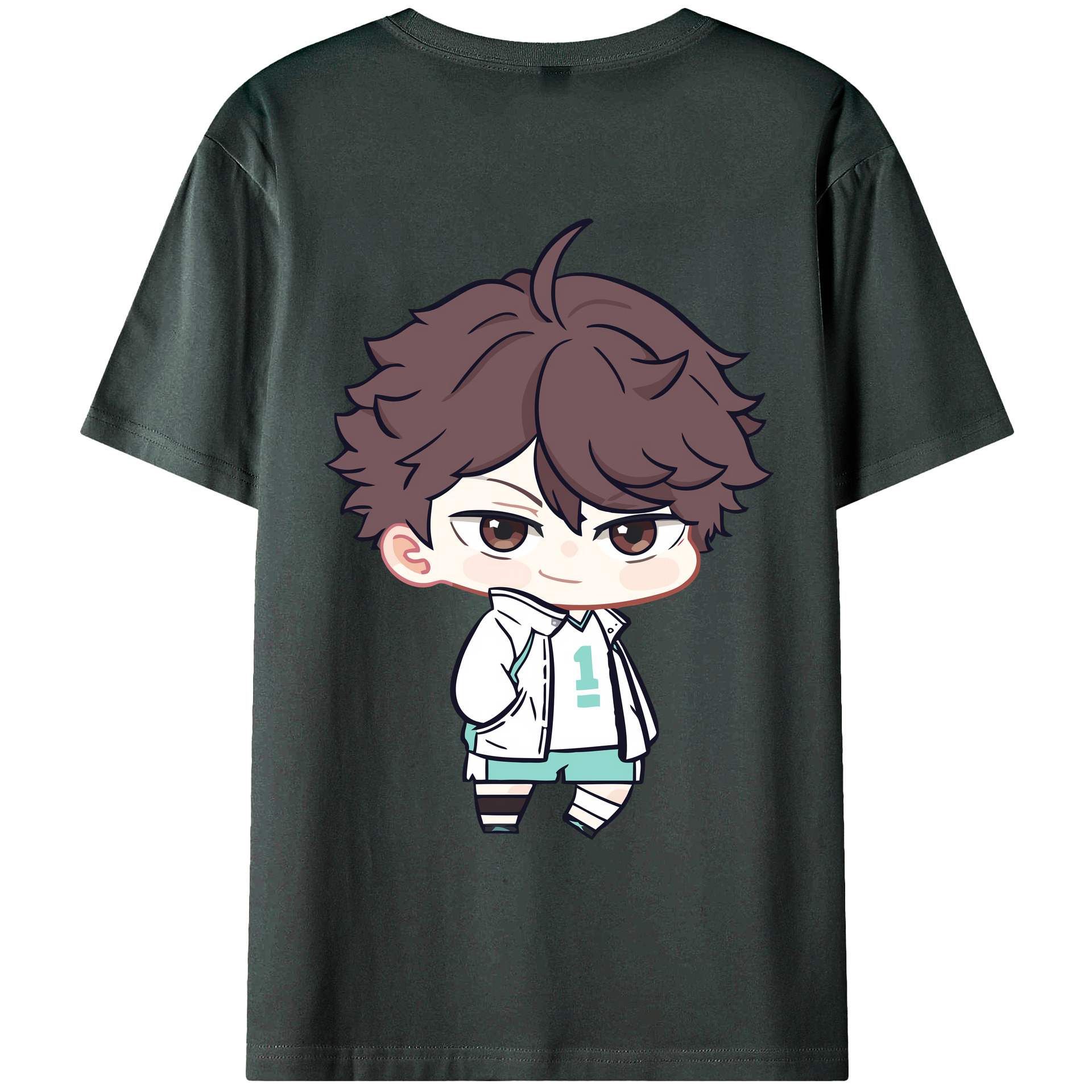 （画像用） ハイキュー!! Haikyu!! 綿100％ メンズ半袖Tシャツ（バックプリント） 通気性